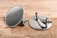MIRRORS: A left and right adjustable wing mirror set. New old stock