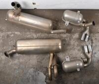 TESTAROSSA EXHAUST: An original Ferrari Testarossa exhaust muffler system with original chrome tailpipes