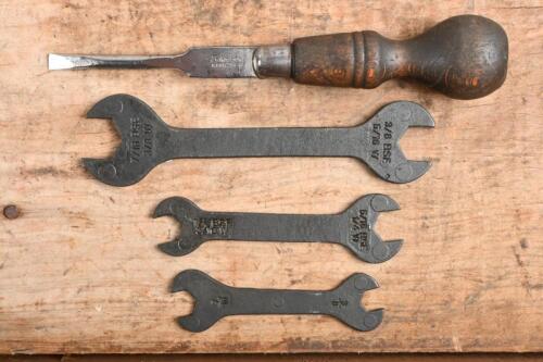36 · MG: Three MG 'T' Series spanners and ABINGDON 'KING DICK' screwdriver