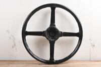 STEERING WHEEL: A Jaguar XK140 steering wheel with leather cover