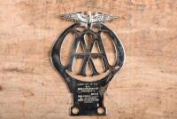 AUTOMOBILE ASSOCIATION: An Automobile Association - London car club badge - 2