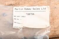BATTERY CABLE: A new old stock (Martin Robey) negative battery cable and terminal - 3