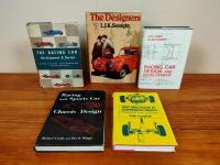 RACING DESIGN: Five books relating to racing car designers and development