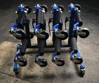 CAR DOLLY: As new 'KINCROME' four wheel car dolly lifting set on stand