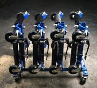CAR DOLLY: As new 'KINCROME' four wheel car dolly lifting set on stand - 4