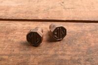 MG: A group of MG 'T' Series parts including door hinges, LUCAS dash light holder & three MG cast engine studs - 4