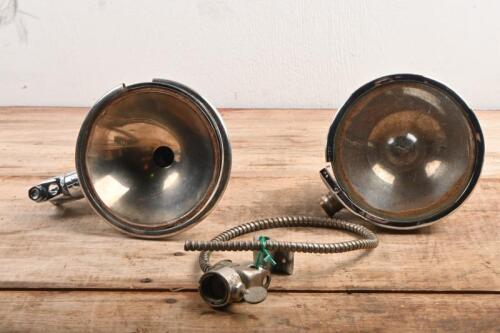 50A · LAMPS: Two circa 1920s incomplete lamps. With brackets and clamps