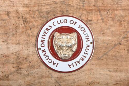 JAGUAR: A Jaguar drivers club of South Australia members grille badge with raised growling head