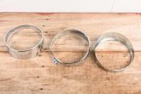 ALFA ROMEO: Three rechromed Alfa Romeo headlight rings believed to be suited to 105 series
