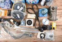 BMW: A box of BMW parts including two SKF hub units, belts, hoses, suspension parts, thermostat housing, bearing, pulleys and tools suited to&nbsp;E46 non M3 models.&nbsp; - 2