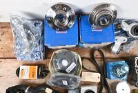 BMW: A box of BMW parts including two SKF hub units, belts, hoses, suspension parts, thermostat housing, bearing, pulleys and tools suited to&nbsp;E46 non M3 models.&nbsp; - 4