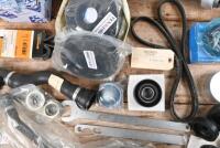 BMW: A box of BMW parts including two SKF hub units, belts, hoses, suspension parts, thermostat housing, bearing, pulleys and tools suited to&nbsp;E46 non M3 models.&nbsp; - 6