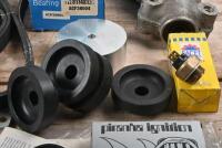 BMW: A box of BMW parts including two SKF hub units, belts, hoses, suspension parts, thermostat housing, bearing, pulleys and tools suited to&nbsp;E46 non M3 models.&nbsp; - 11
