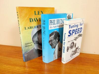 IRVING / DAVISON: Three books relating to legendary Australians Phil Irving and Lex Davison