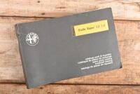 GIULIA SUPER: A original ring bound Alfa Romeo Giulia Super 1.3/1.6 parts catalog, printed in Italy 5/73