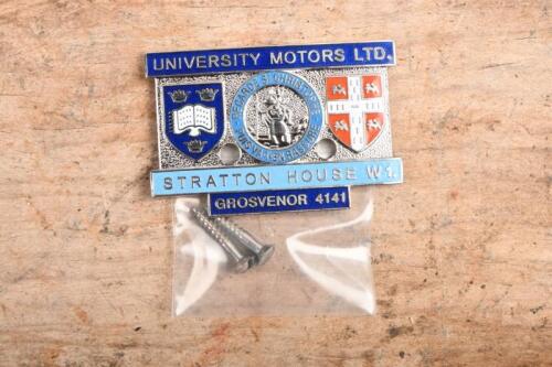 ST. CHRISTOPHER: A University Motors enamelled St. Christopher badge