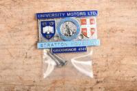ST. CHRISTOPHER: A University Motors enamelled St. Christopher badge