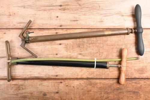 FOOT PUMPS: Two vintage foot pumps