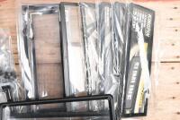 NUMBER PLATE FRAMES: One box of approximately mostly unused 20 number plate frame sets - 5