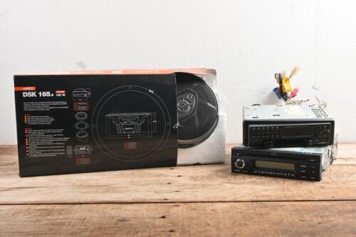 CAR RADIOS: Two unused radios, one by Pioneer, other by Daewoo, with two Pioneer 16cm speaker set