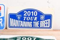 MG: Four rally plates. 2003 'MG Club de France, GRAND PRIX DE L'AGE D'OR' plastic rally plate & three MG 'T' register 'MAINTAINING THE BREED' Tour rally plates from 2007, 2008 & 2010 - 3