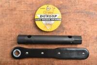 JAGUAR: A Jaguar MKII 240/340 original tool kit with mint condition tools. With original rare JAGUAR Tool Container envelope - 13