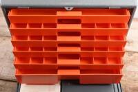 STORAGE BOX: A unused 'Flambeau 22060' storage box with six shelves and tray dividers - 2