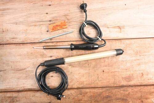 SOLDERING IRON/LAMP: A mint, unused soldering iron by 'BIRKO' & 'FAIRWAY' hand lamp