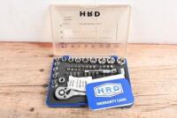 SOCKET/SPANNER SETS: Two sets of tools. 40 piece socket and power bit set by H.R.D INDUSTRIES & NLZ TOOLS 10 piece box spanner set - 2