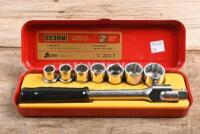 SOCKET SET: A SIDCHROME 8-piece A/F socket set
