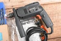 DRILL: A BLACK & DECKER BD 552 hammer drill with instructions & German F.H.P 17 TWIST DRILLS in FIRST CLASS CHROME VANADIUM STEEL - 2