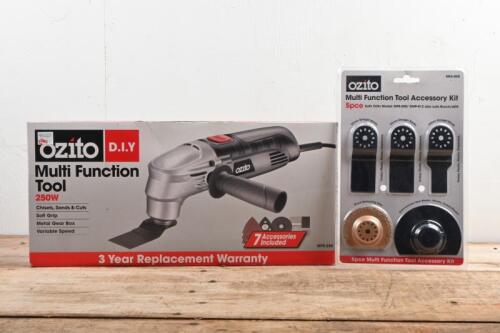 MULTI FUNCTION TOOL: A mint and boxed, unused 250 W ozito Multi Function Tool (MFR-250)