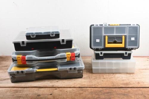STORAGE UNITS: A collection of storage units with dividers. Various sizes