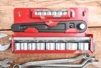 SOCKETS/SPANNERS: One socket set and a selection of 12 groups of open and ring spanners. Both Metric & Imperial - 2