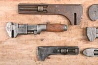 SPANNERS: A collection of 1920s/1930s adjustable spanners. 'KING DICK' & 'Whitman & Barnes' spanners - 2