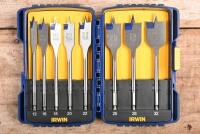 WOOD TURNING BLADES: A set of eight wood turning blades by URWIN. 12mm to 32mm
