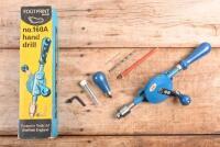 HAND DRILL: A FOOTPRINT no.160A hand drill. With drill bits