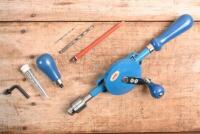 HAND DRILL: A FOOTPRINT no.160A hand drill. With drill bits - 2
