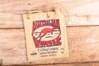 WATER BAG: A hessian water bag - 'AUSTRALIAN WATER BAG' - made by F.O.Berg Company, Spokane, Washington