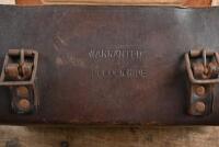 TOOL BAG: A veteran and vintage Pegasus solid brown leather tool bag - 4
