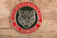 XK REGISTER: A new enameled Jaguar car club of Victoria 'XK' register badge