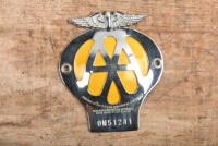 LONDON: A NOS Automobile Association of London&nbsp;members grille badge. Members number '0N51241'