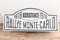 MONTE-CARLO: A 1978 'RALLYE MONTE-CARLO' steel rally plate