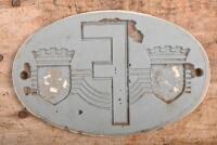 FRANCE: A plastic form French plate with emblems either side - 2