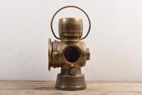 LUCAS LAMP: A veteran Lucas 'King of the Road' mounted brass tail lamp 'No.632' - 2