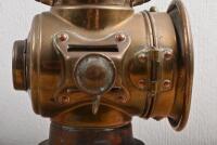 LUCAS LAMP: A veteran Lucas 'King of the Road' mounted brass tail lamp 'No.632' - 3