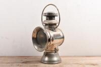 COACH LANTERN: A "DREADNAUGHT" nickel plated lantern