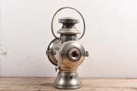 COACH LANTERN: A "DREADNAUGHT" nickel plated lantern - 2