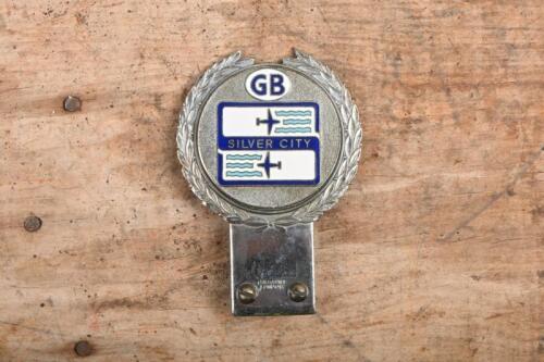 SILVER CITY: A circa 1960s chrome plated Great Britain 'Silver City' car grille badge by Gaunts London