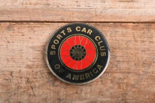 SCCA: A 'SPORTS CAR CLUB OF AMERICA' chromium nickel car badge